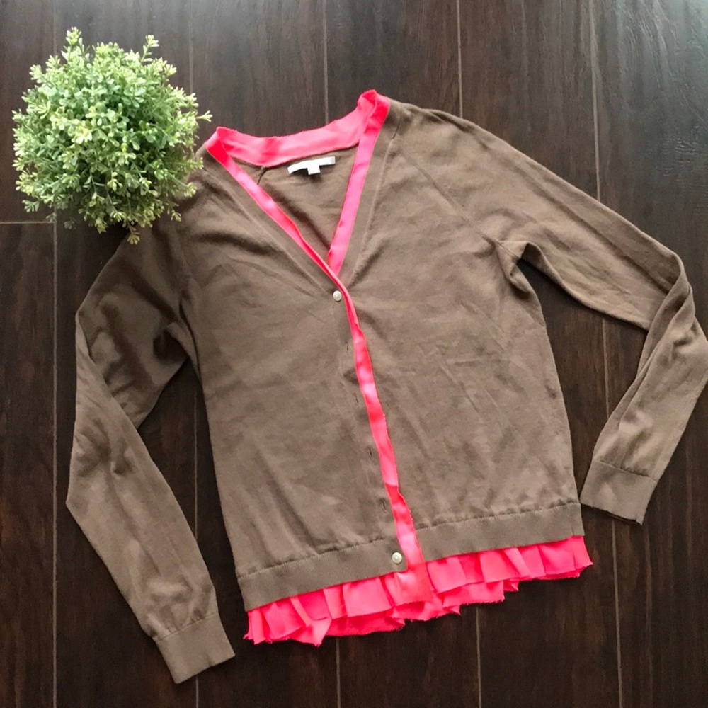 Gap ruffle cardigan